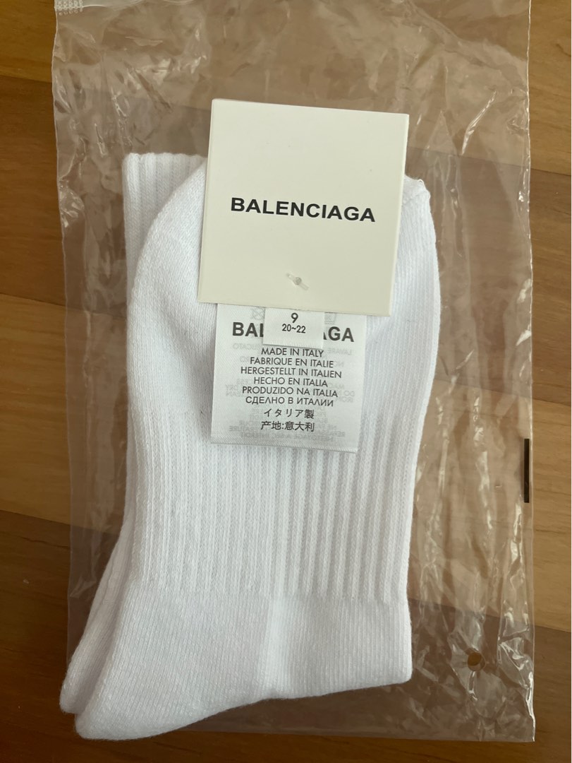 White balenciaga socks clearance