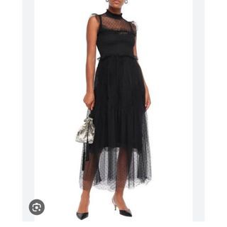 BRANDED ZHANG SHUAI ✨ Black Lace Tulle Midi Maxi Gown DESIGNER DRESS HIGH END  Wednesday Addams inspired Costume Dress Coachella Prom Night Acquaintance Party Gatsby Theme Party Designer Dress High End