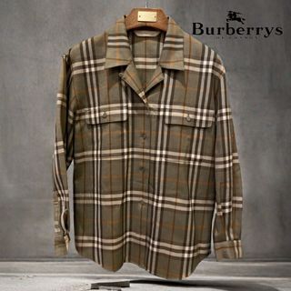 🎠Burberrys巴寶莉｜Vintage復古100%羊毛格紋長袖襯衫Size:9#二手
