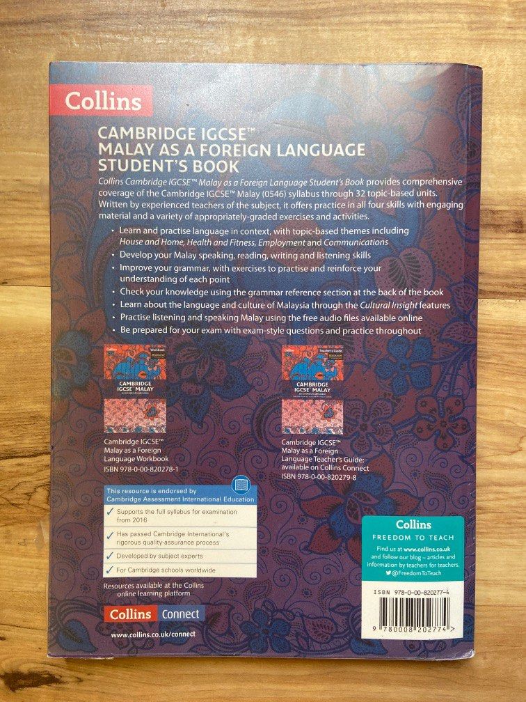LANGUAGE　on　Books　FOREIGN　Textbooks　Magazines,　Toys,　A　Hobbies　AS　book,　students　MALAY　IGCSE　CAMBRIDGE　Carousell