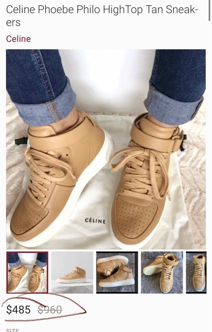 CELINE by Phoebe Philo Air Force 1 Hi Tops Authentic C line