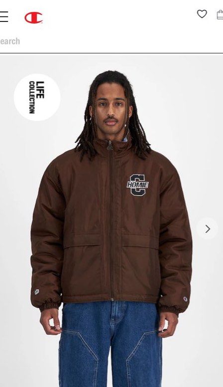 Champion hot sale windbreaker brown