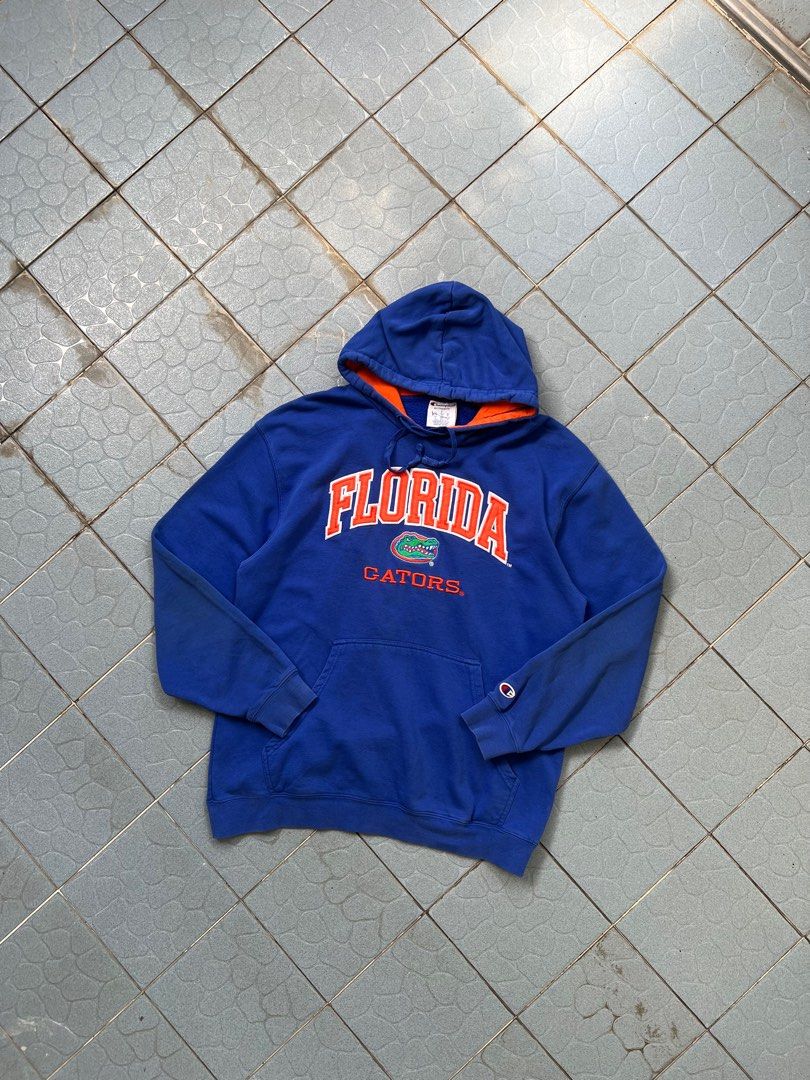 Orange and blue champion hoodie sales
