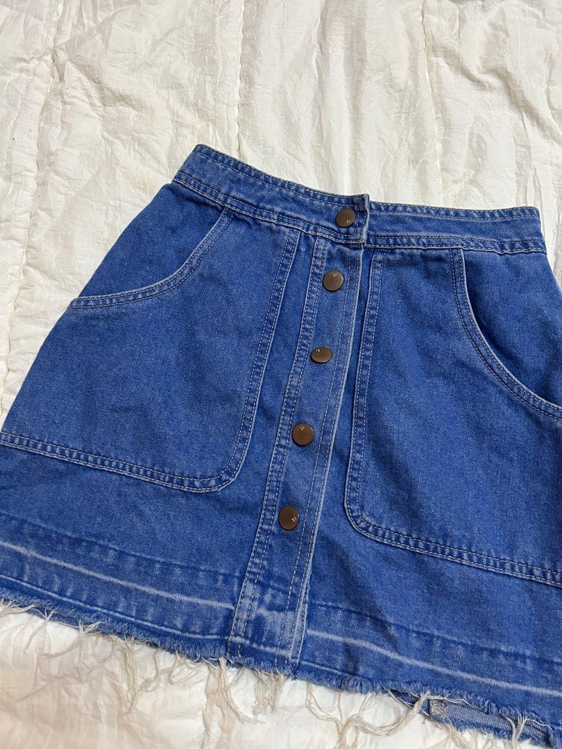 Cotton on a store line denim skirt
