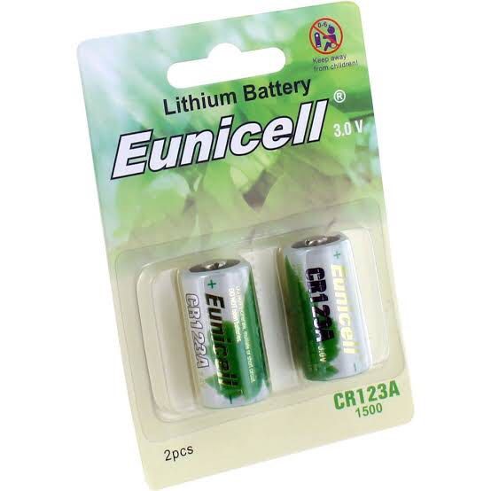CR123A Lithium Batteries - Eunicell (Category: Batteries & Chargers) located in Quezon City. Submitted by shop_tokyo (Listing ID 1270030049, Image 1). Description: Used in a variety of cameras, these CR123 / CR123A lithium batteries offer high capacity for a long battery life and high drain for rapid flash re-cycle times and an exceptional shelf life. These batteries are used to power cameras such as Casio, Kodak, Minolta, Olympus and Sanyo..