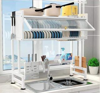 Dish Drainer Organizer with Cover