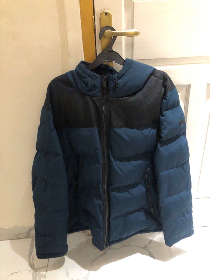 DKNY Hooded Puffer Jacket Heather