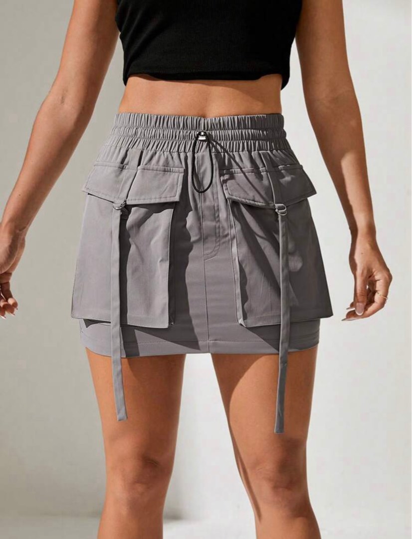 Drawstring hotsell belt skirt