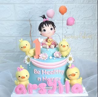 Duck Girl Birthday Cake