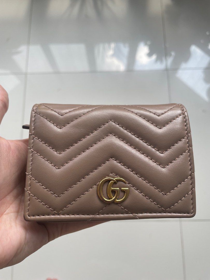 Dusty Pink Gucci GG Marmont Wallet Women s Fashion Bags