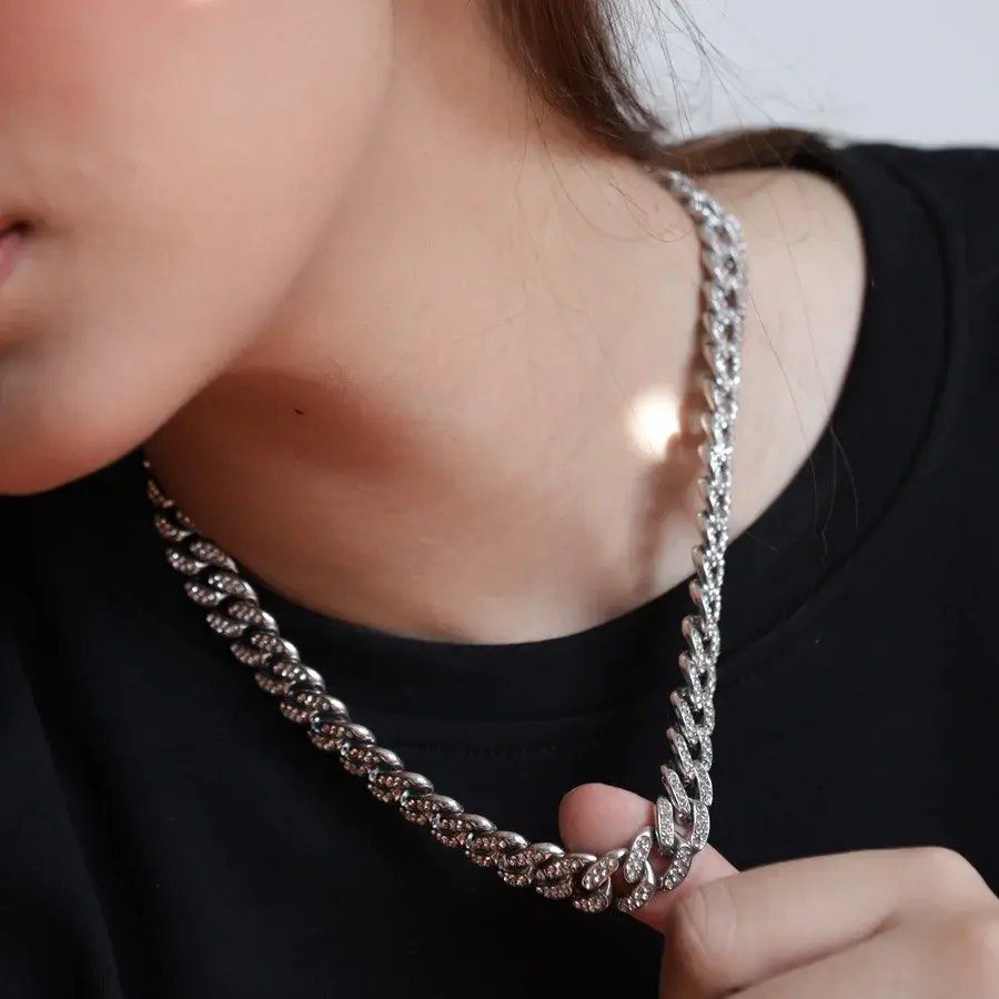 Glass top cuban chain
