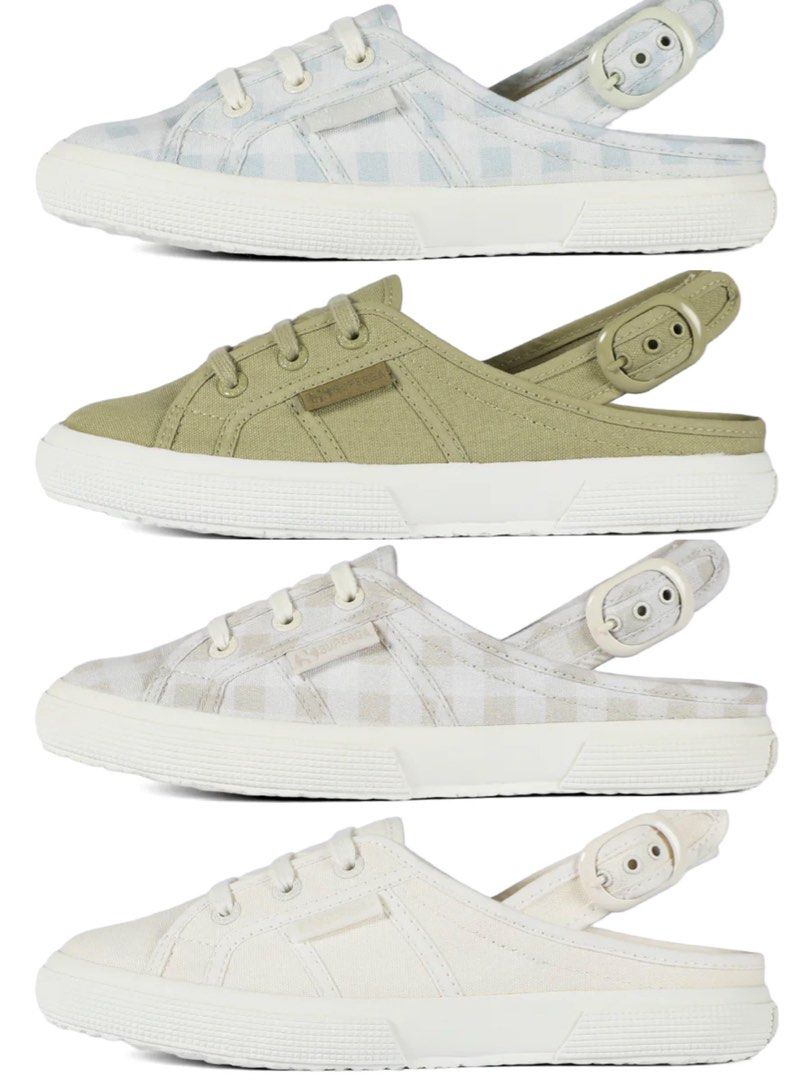 ONLY EU37 SUPERGA X DREA CHONG 2933 SLING BACK PRINT BLUE CHECK