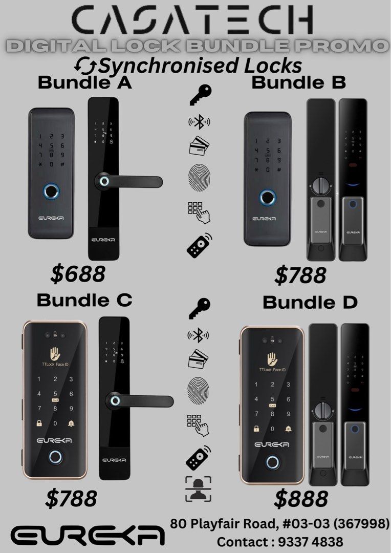 eureka synchronised digital lock wooden door lock and metal gate