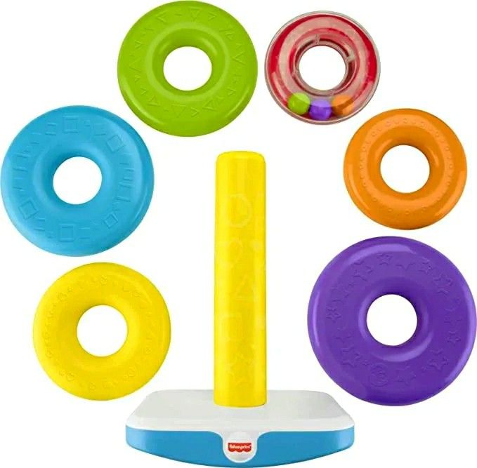 Fisher Price Giant Rack-a-Stack w 6 Colorful Rings Toy, Babies & Kids ...