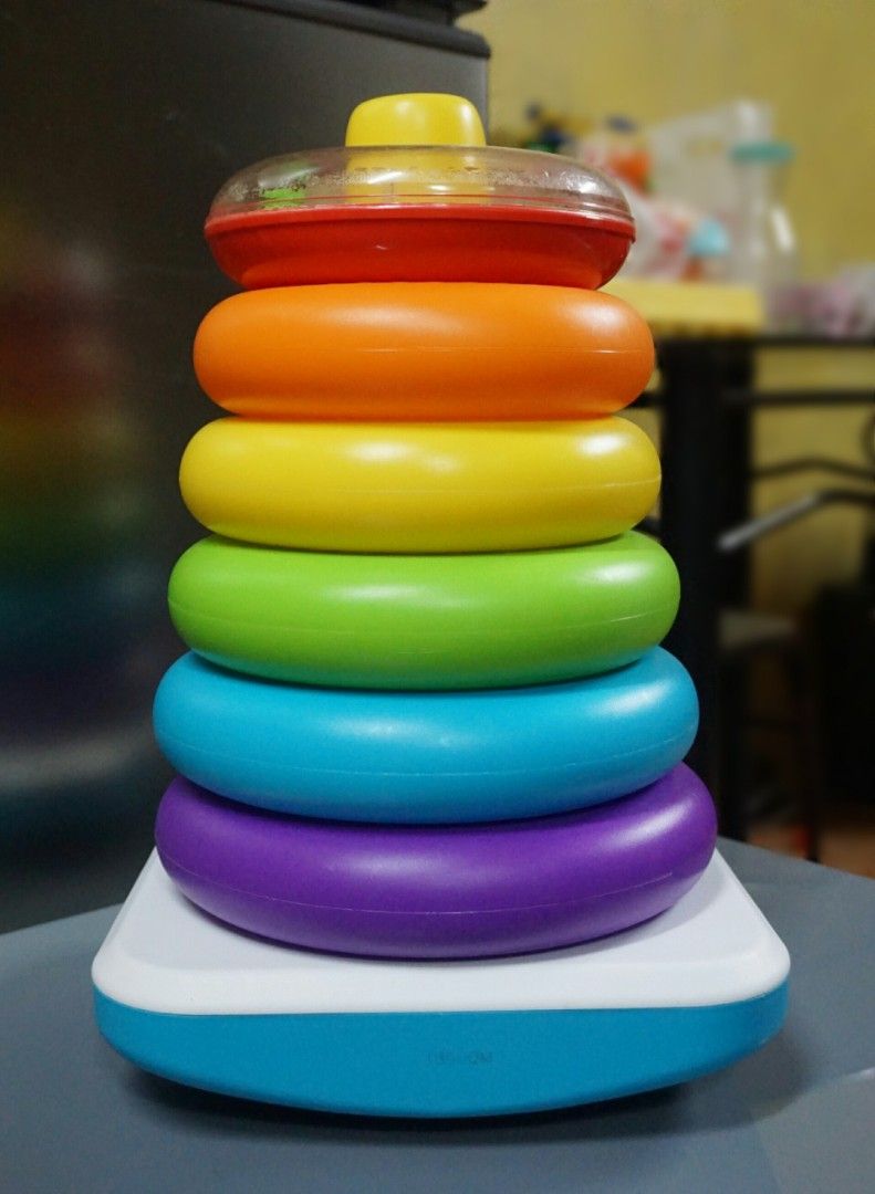 Fisher Price Giant Rack-a-Stack w 6 Colorful Rings Toy, Babies & Kids ...