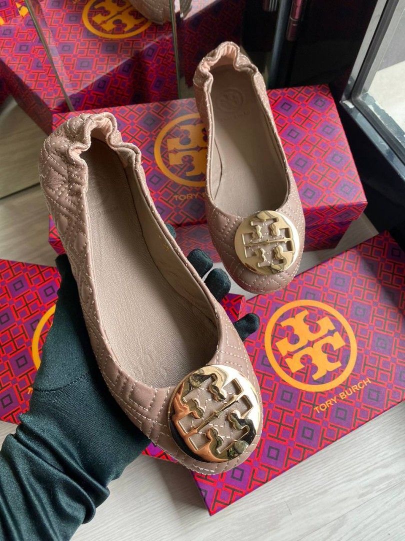 FLAT SHOES BRANDED ORIGINAL 100 TB MINNIE QUILTED, Fesyen Wanita