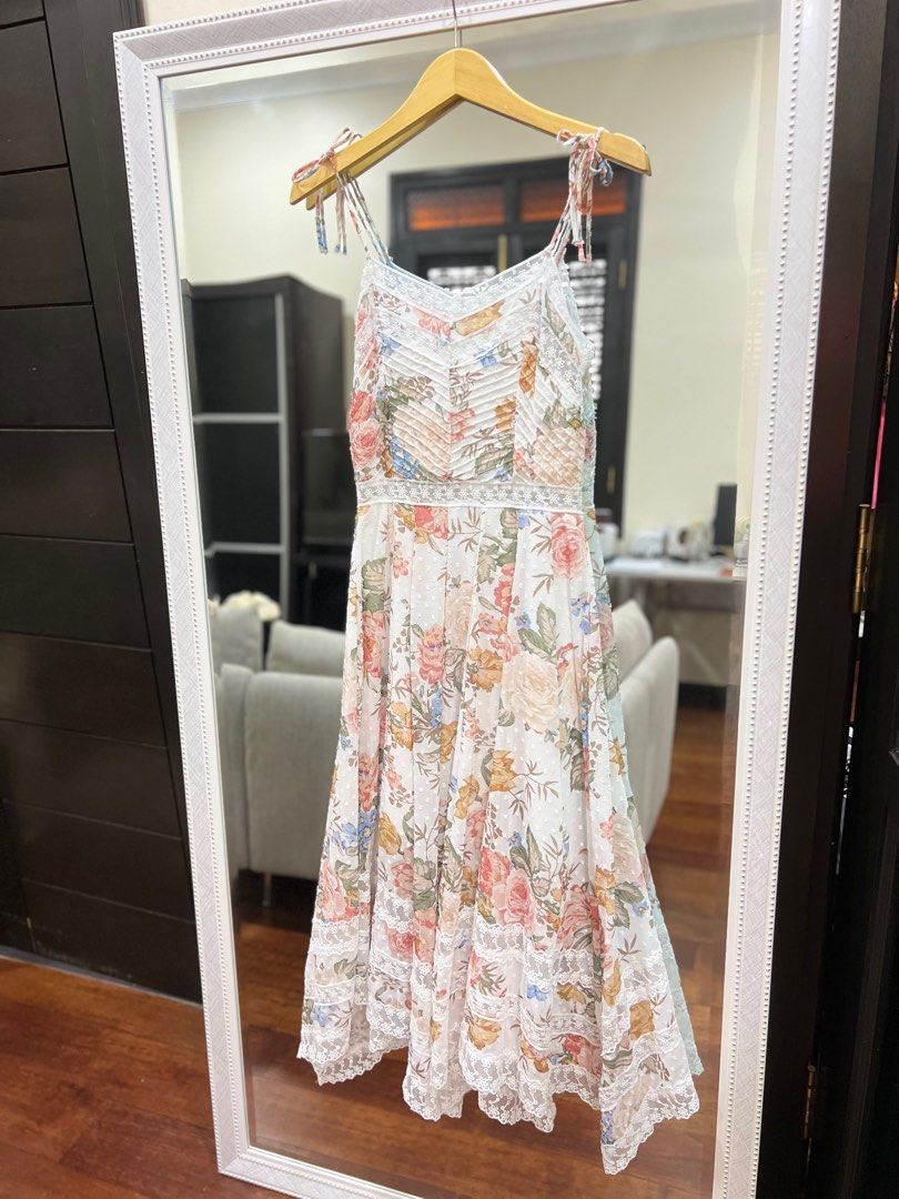 Zimmermann bowie pintuck scarf dress discount