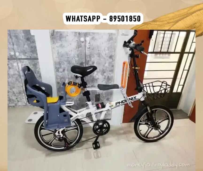 Foldable bike with child seat outlet