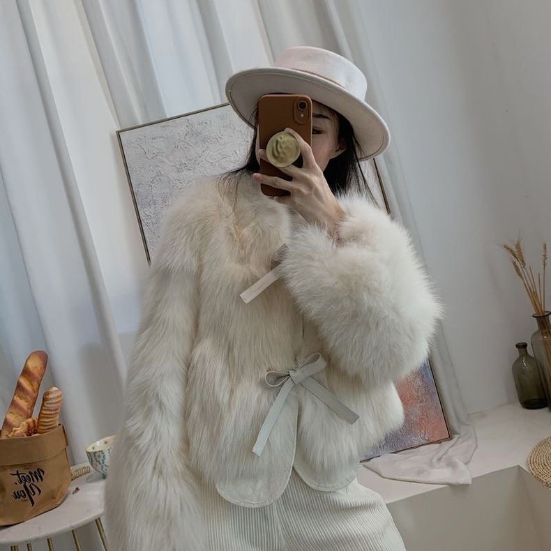 Fluffy faux outlet fur winter coat