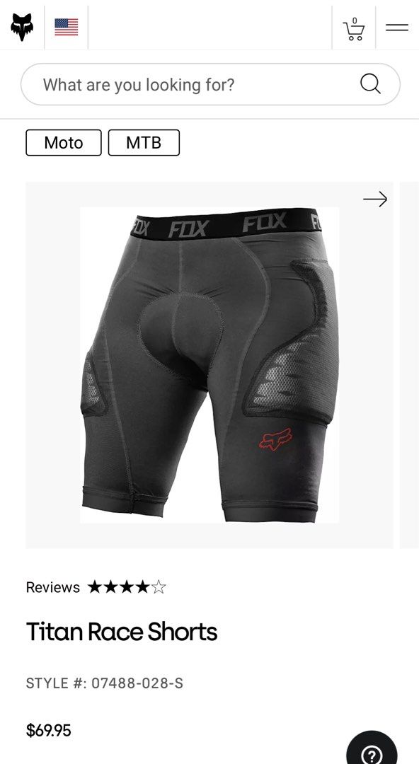 Fox Racing MTB Protective Padded Under Shorts for Mountain Bike