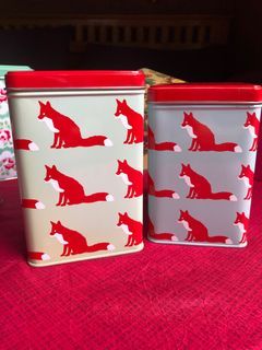 Foxy Tin Can from UK - Christmas Storage