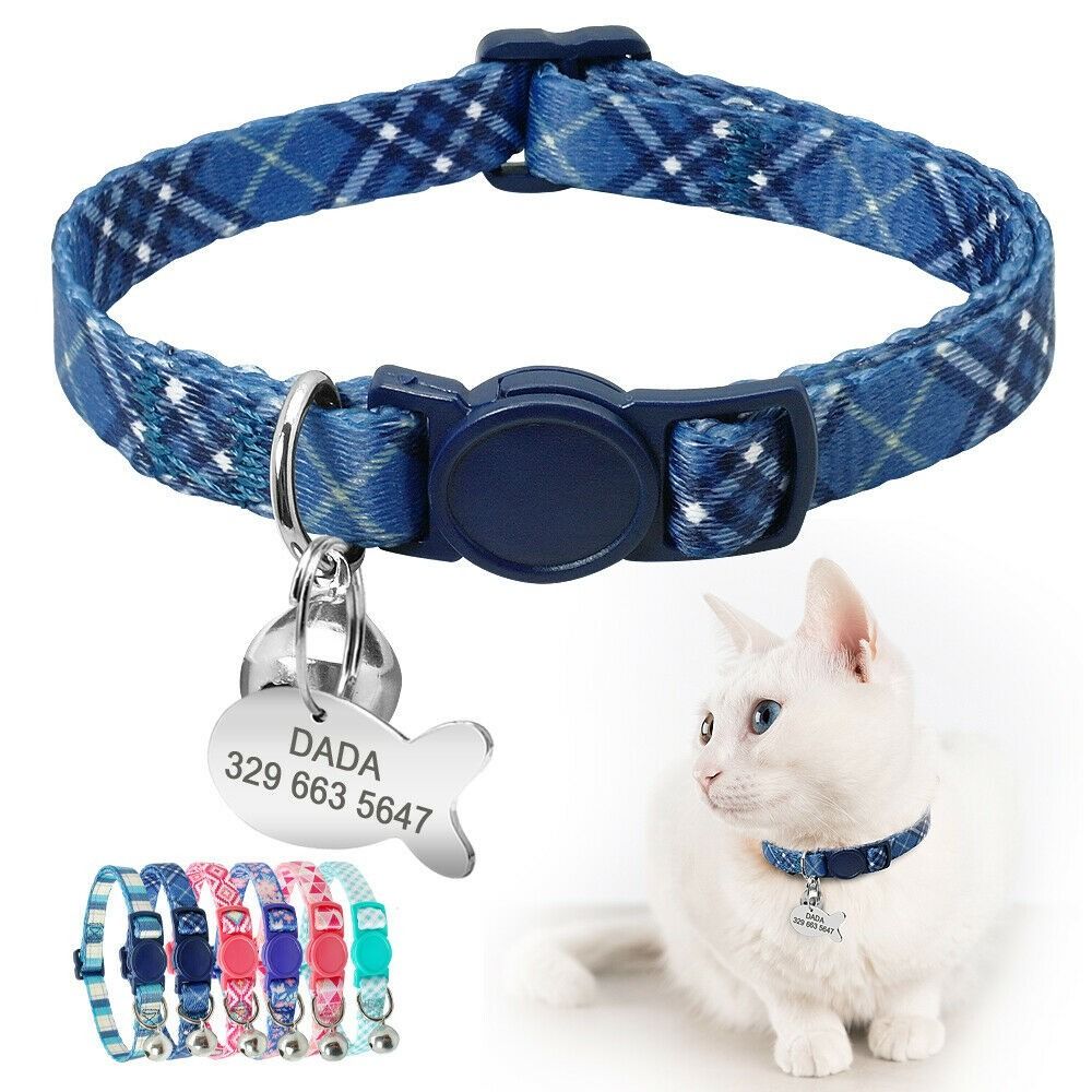 Breakaway cat collar with id tag sales