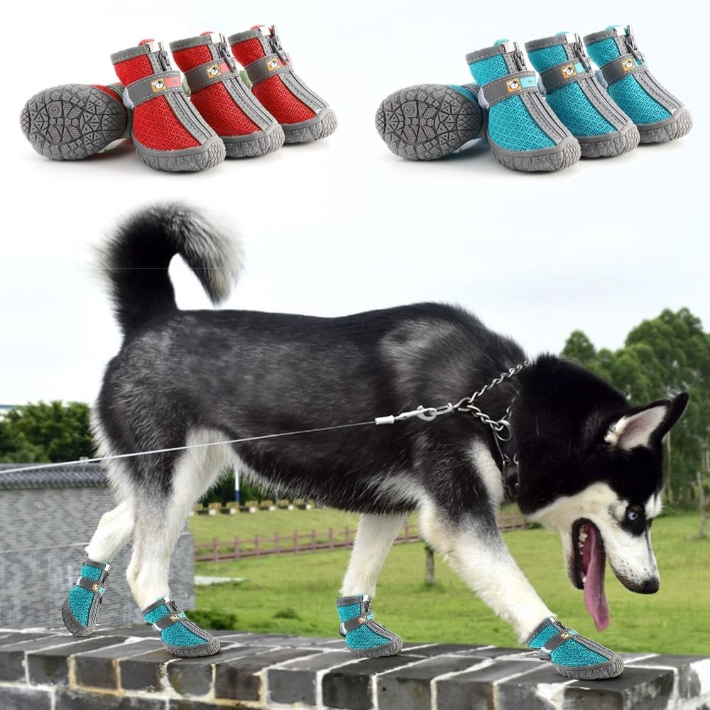 Non-Slip Dog Boots Breathable Shoes for Dogs With Reflective Paw Protector  Shoes