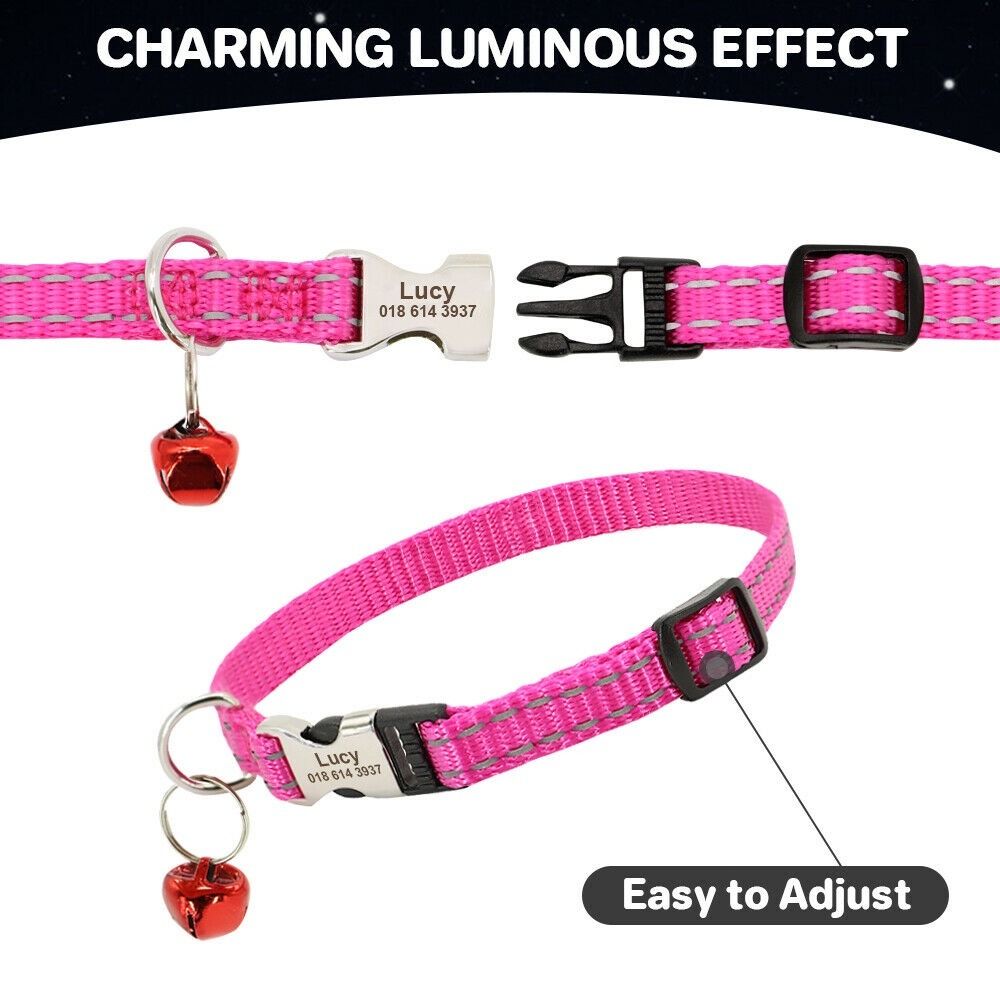 Personalised reflective clearance cat collars