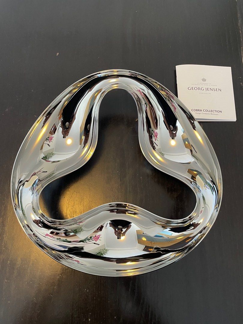 Jensen Cobra stainless steel triple snack bowl, 傢俬＆家居, 廚具和餐具, 餐具和