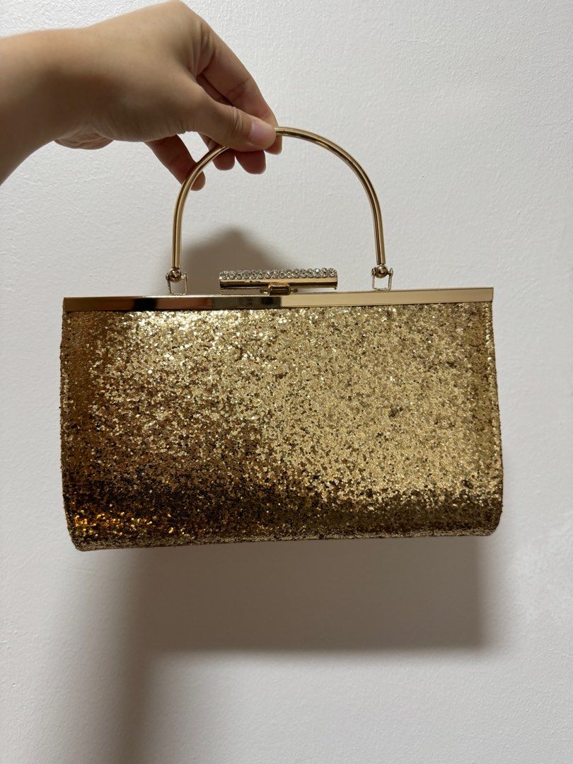 Gold best sale sparkle handbag