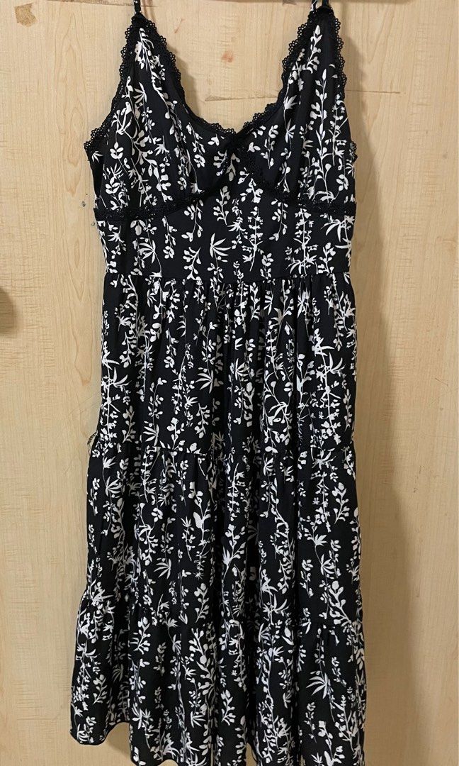 Floral print contrast sales lace cami dress