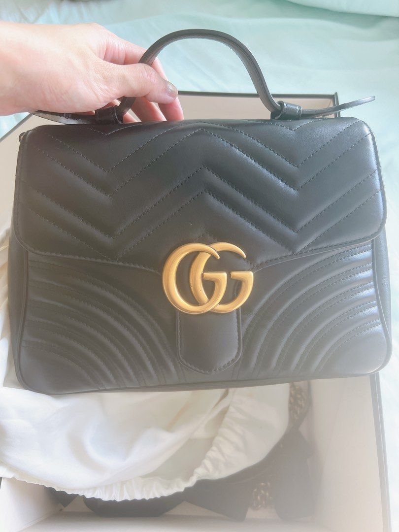 Gg marmont medium top handle bag sale