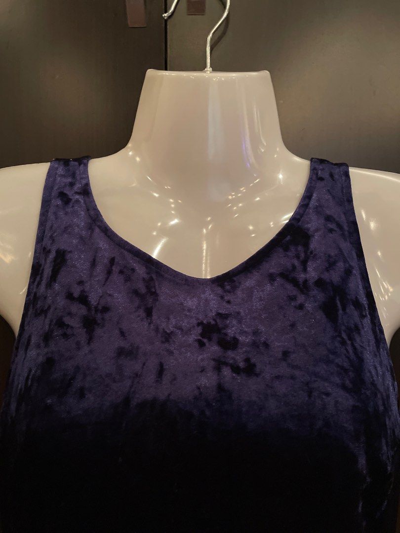 H M Blue Velvet Dress Women s Fashion Dresses Sets Dresses on