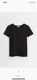H&M Jersey Top in black