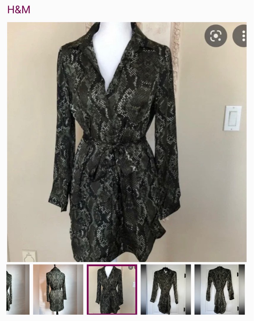 H and m sale snake print dress