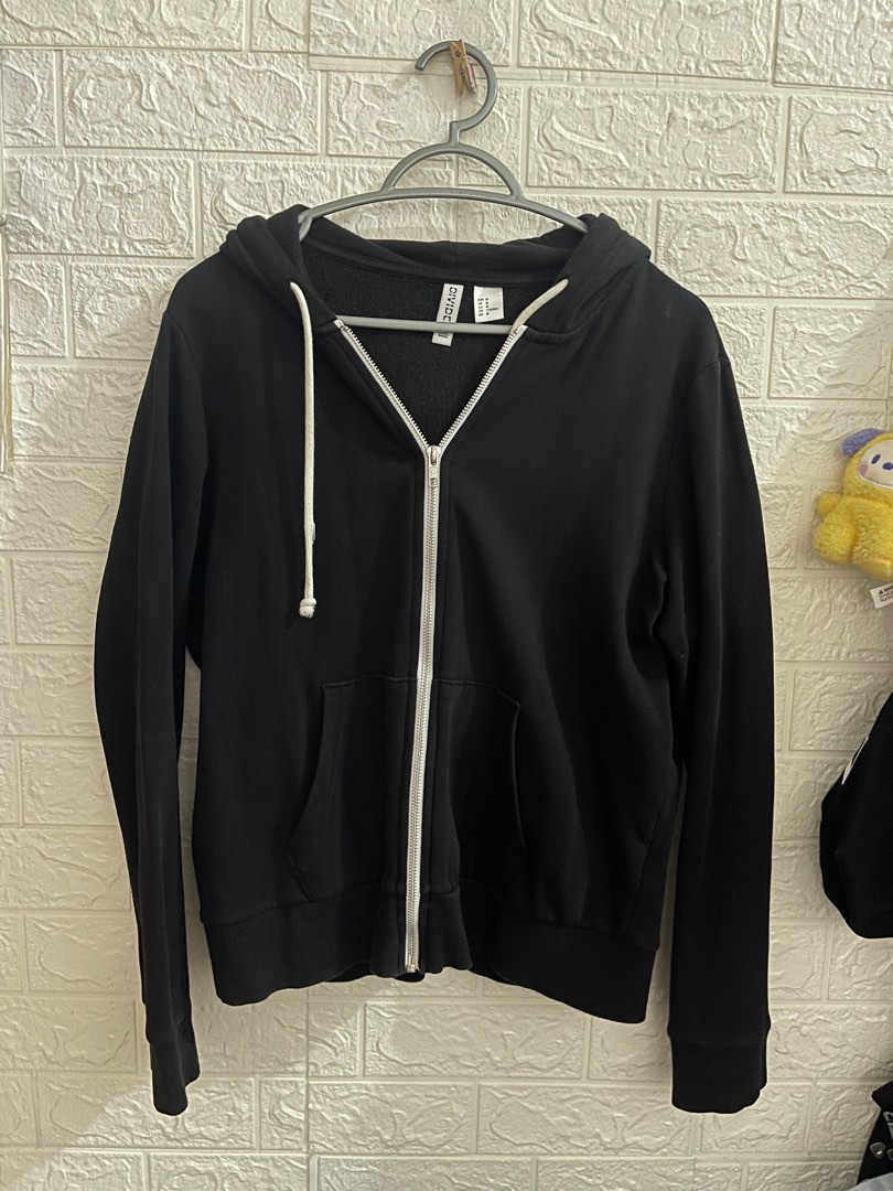 cropped zip up hoodie h&m