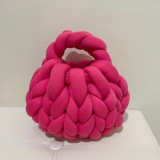 Hot Pink Handmade Chunky Crochet Bag