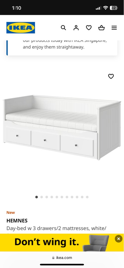 IKEA Daybed (Good), Furniture & Home Living, Furniture, Bed Frames