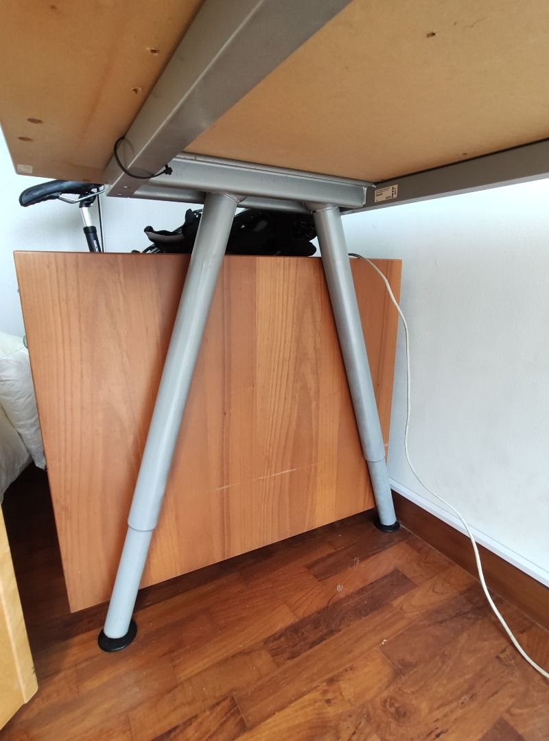 IKEA Galant Table long and reconfigurable with adjustable legs