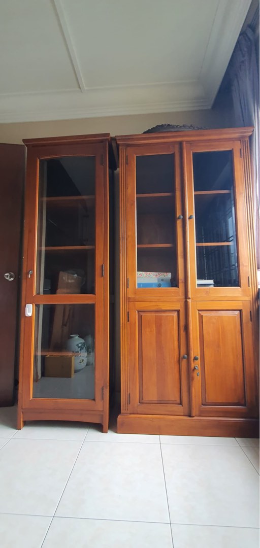 Indonesian teak wooden display cabinets, Furniture & Home Living
