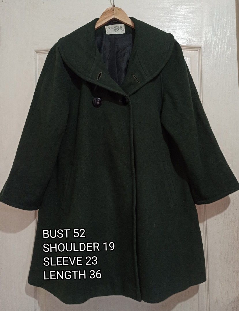 International scene wool coat new arrivals