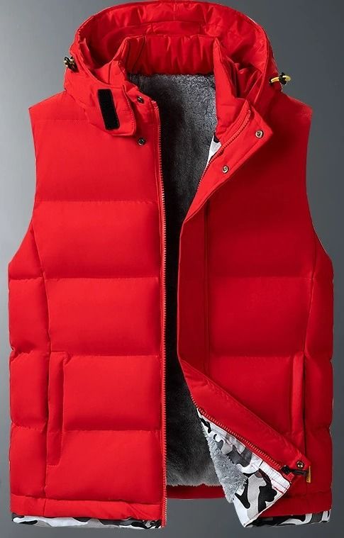 Mens bubble on sale vest with hood