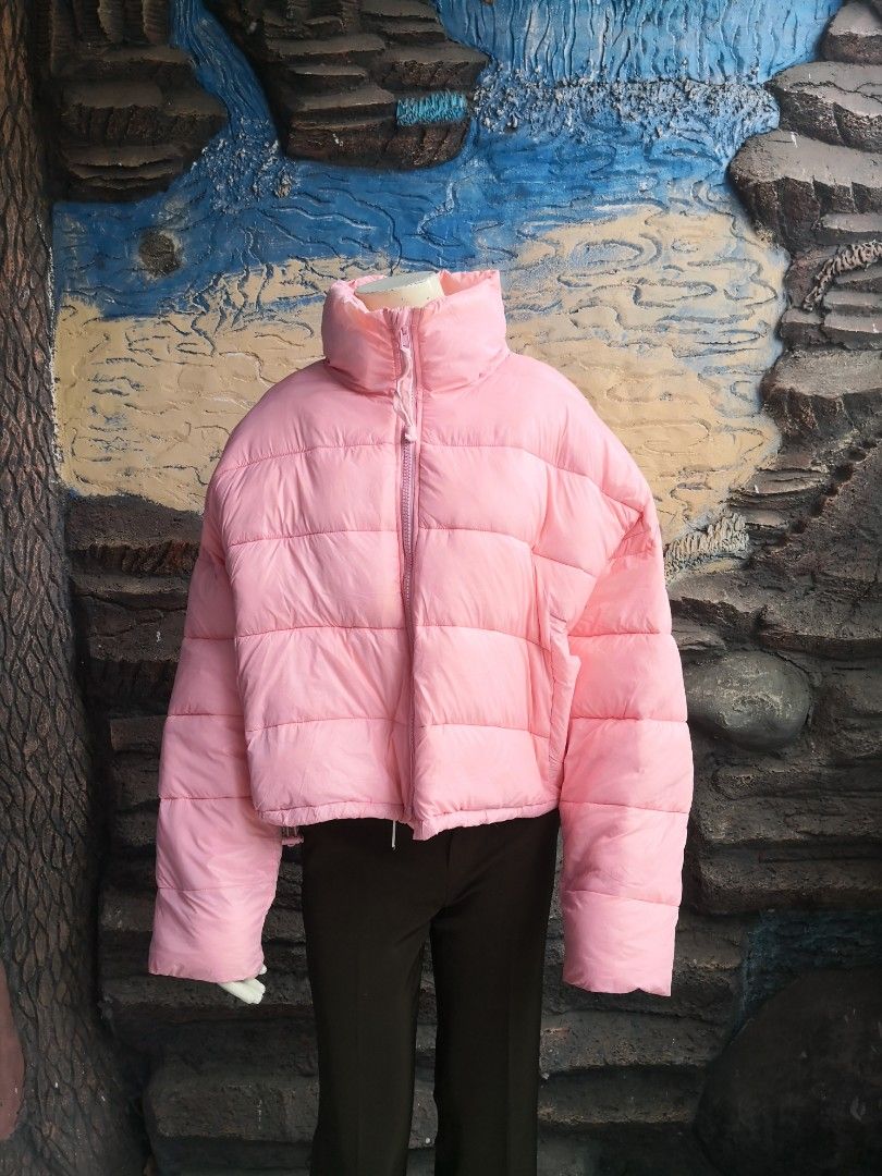 Jaket Pink Jaket Dakron Crop Wanita Jumbo Oversize Outerwear Pinky