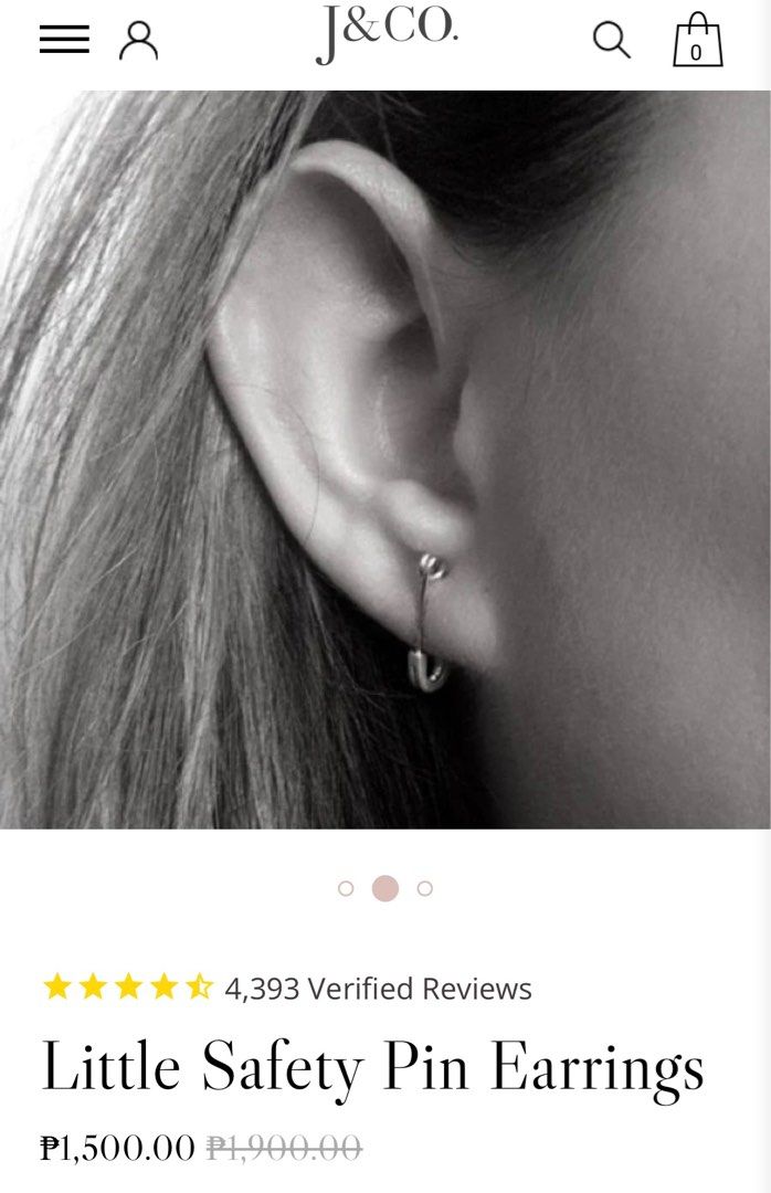J Co Jewellery safety pin earrings Women s Fashion Jewelry