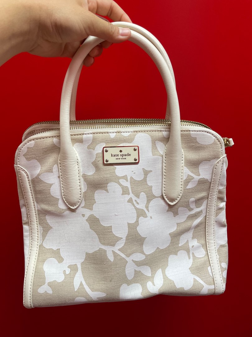White floral handbag outlet