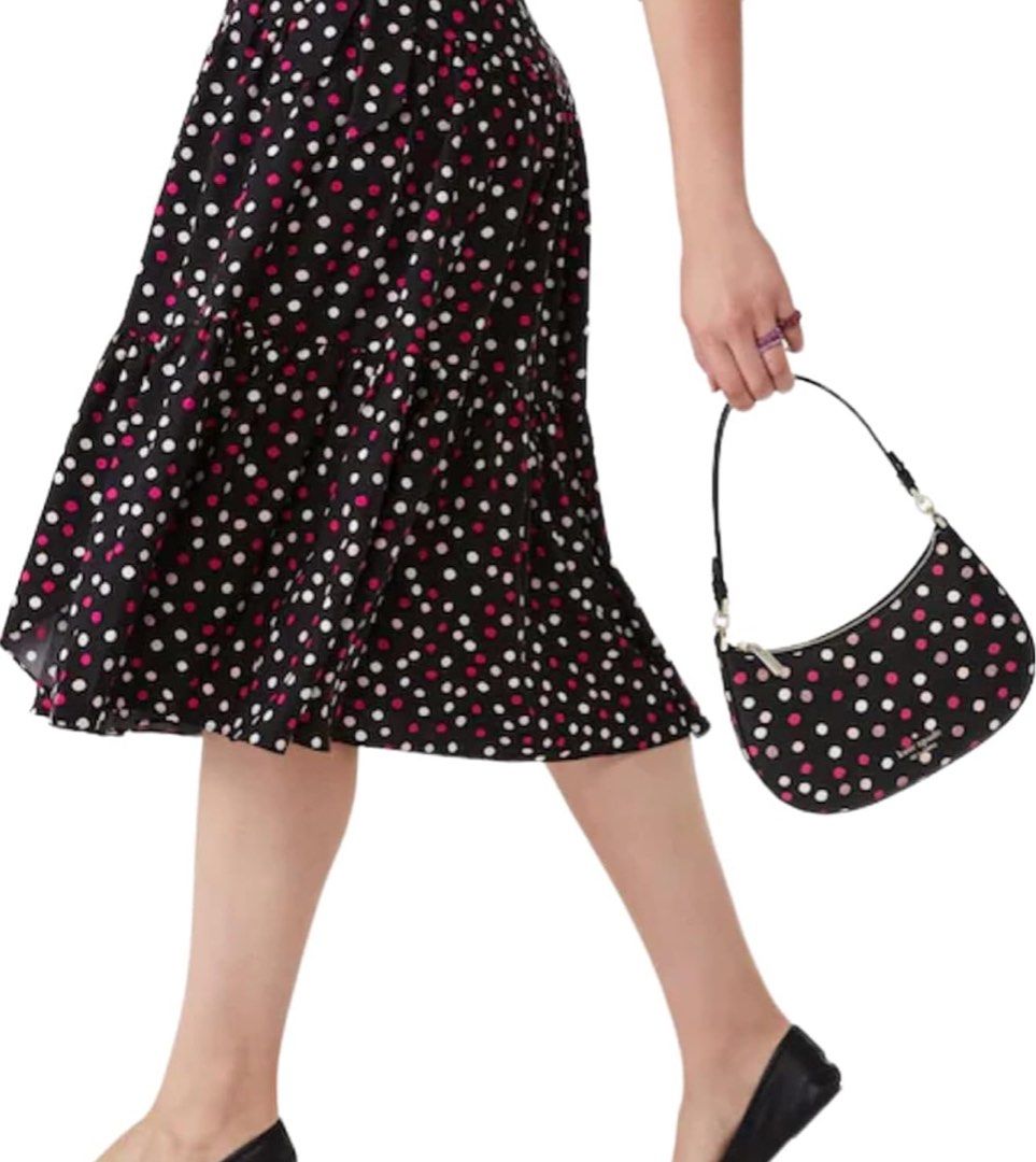 Kate Spade Staci Glimmer Polka Dot KS (Category: Cross-body Bags) located in San Fernando. Submitted by mystuff4less (Listing ID 1269975885, Image 3). Description: BRANDNEW Guaranteed Authentic Personally US Store Bought Kate Spade Design: Staci Glimmer Polka Dot Crossbody Measurements 9.72" W x 7.2" H x 2.84" D Handle Drop: 9.0" 💌 Send PM for inquiries/questions.