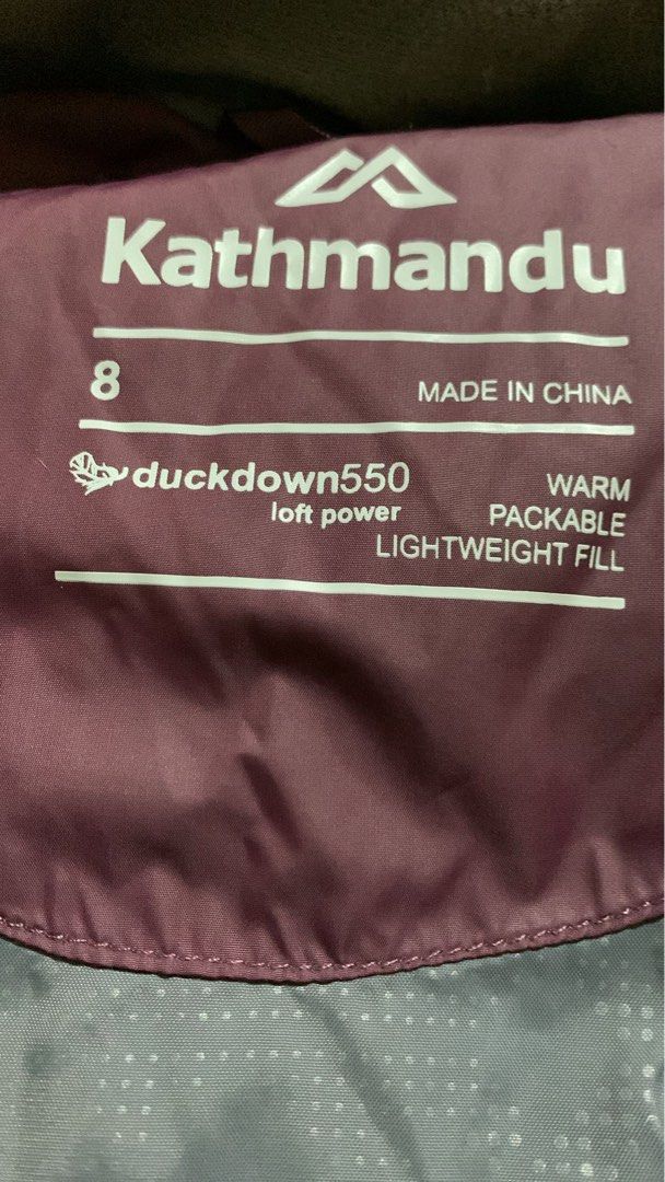 Kathmandu duck down discount 550 loft power