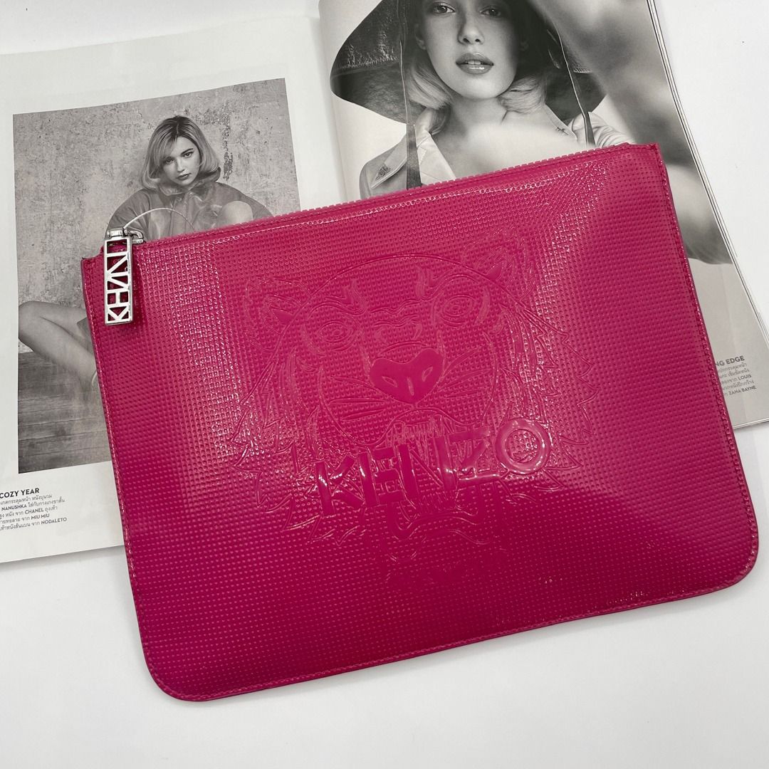 KENZO Pink Synthetic Women s Clutch Bag AUTHENTIC