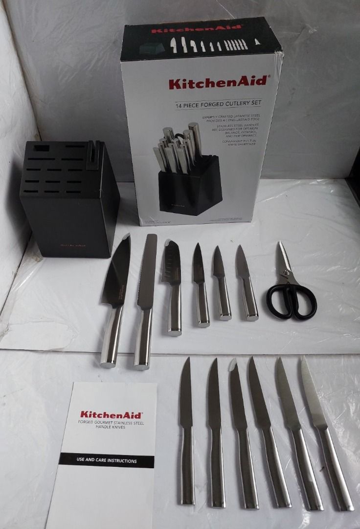 KitchenAid Gourmet 14-Piece Black Birch Knife Block Set