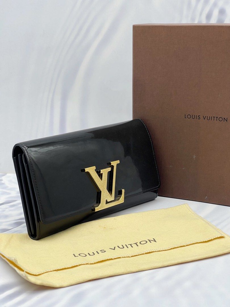 Louis vuitton black 2025 patent leather wallet